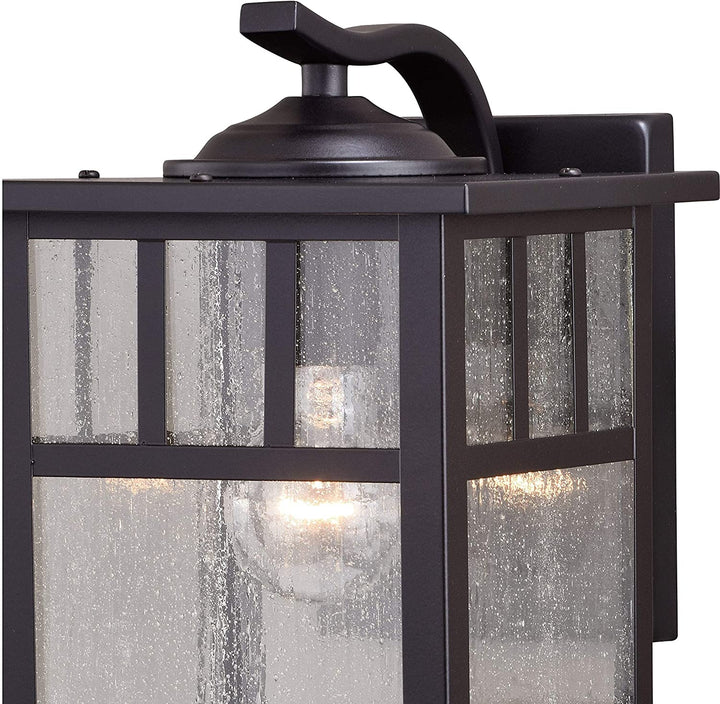 Mission 1 Light Bronze Rectangle Outdoor Wall Lantern Clear Glass 7 25 W X 9 5 H 9 D Brown Craftsman Steel Dimmable Includes Hardware Weather