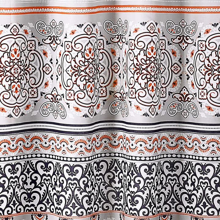 Striped Shower Curtain Blue Bohemian Eclectic Polyester