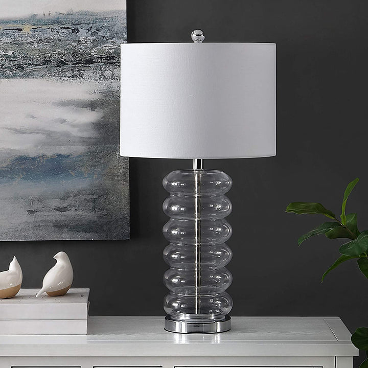 26 5 inch Glass Table Lamp 14" X 26 5" Clear Modern