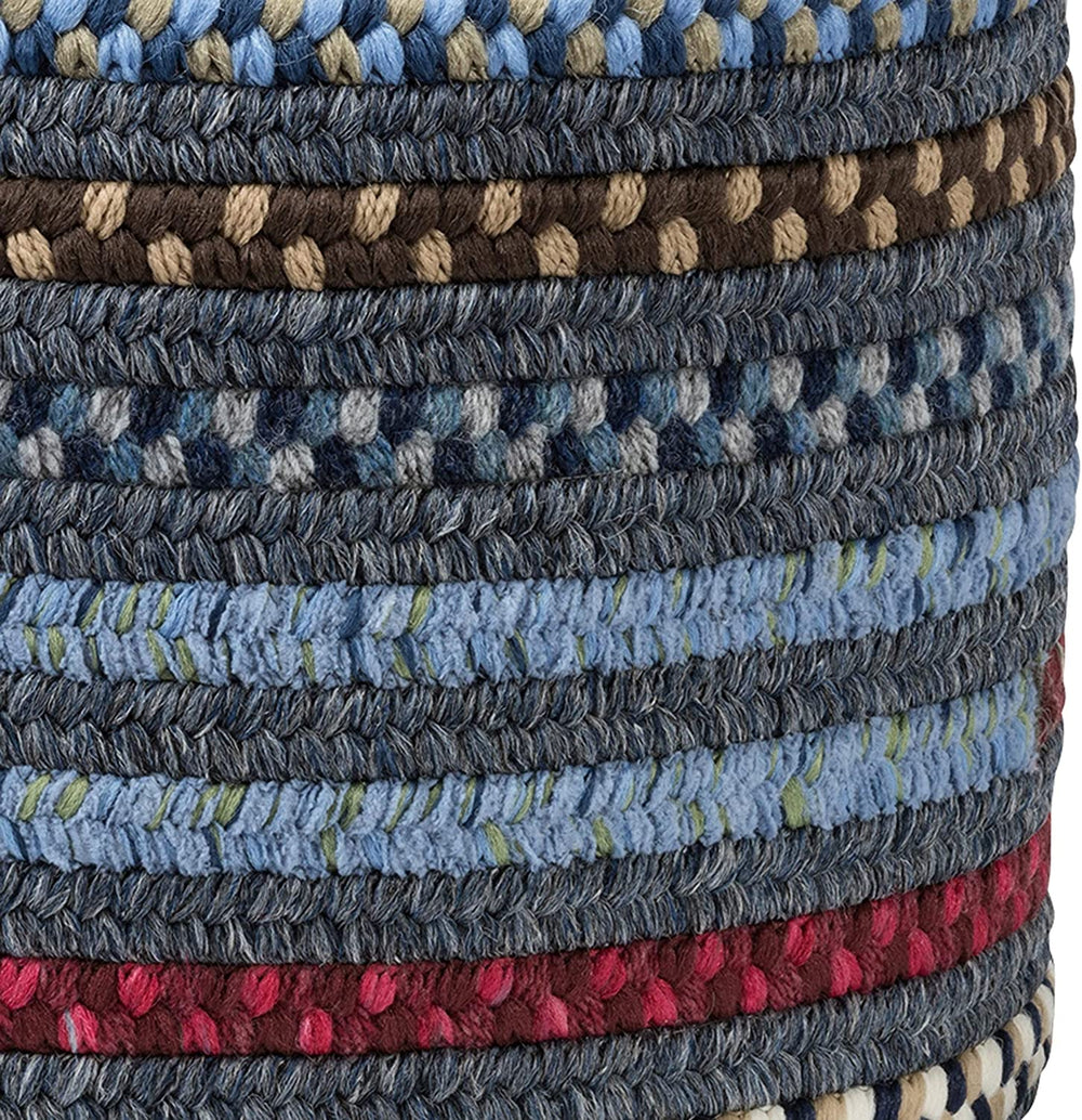 MISC Patchwork Stonewashed Basket Blue Synthetic Fiber