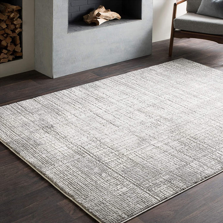 Abstract Grey Area Rug 2' X 3' Modern Contemporary Rectangle