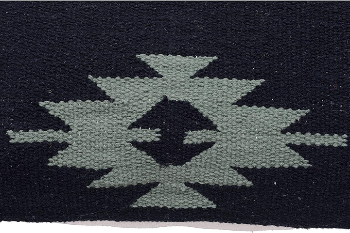 Handmade Cotton 20'' Throw Pillows (Set Two) Black Grey Off White Geometric Bohemian Eclectic Two - Diamond Home USA