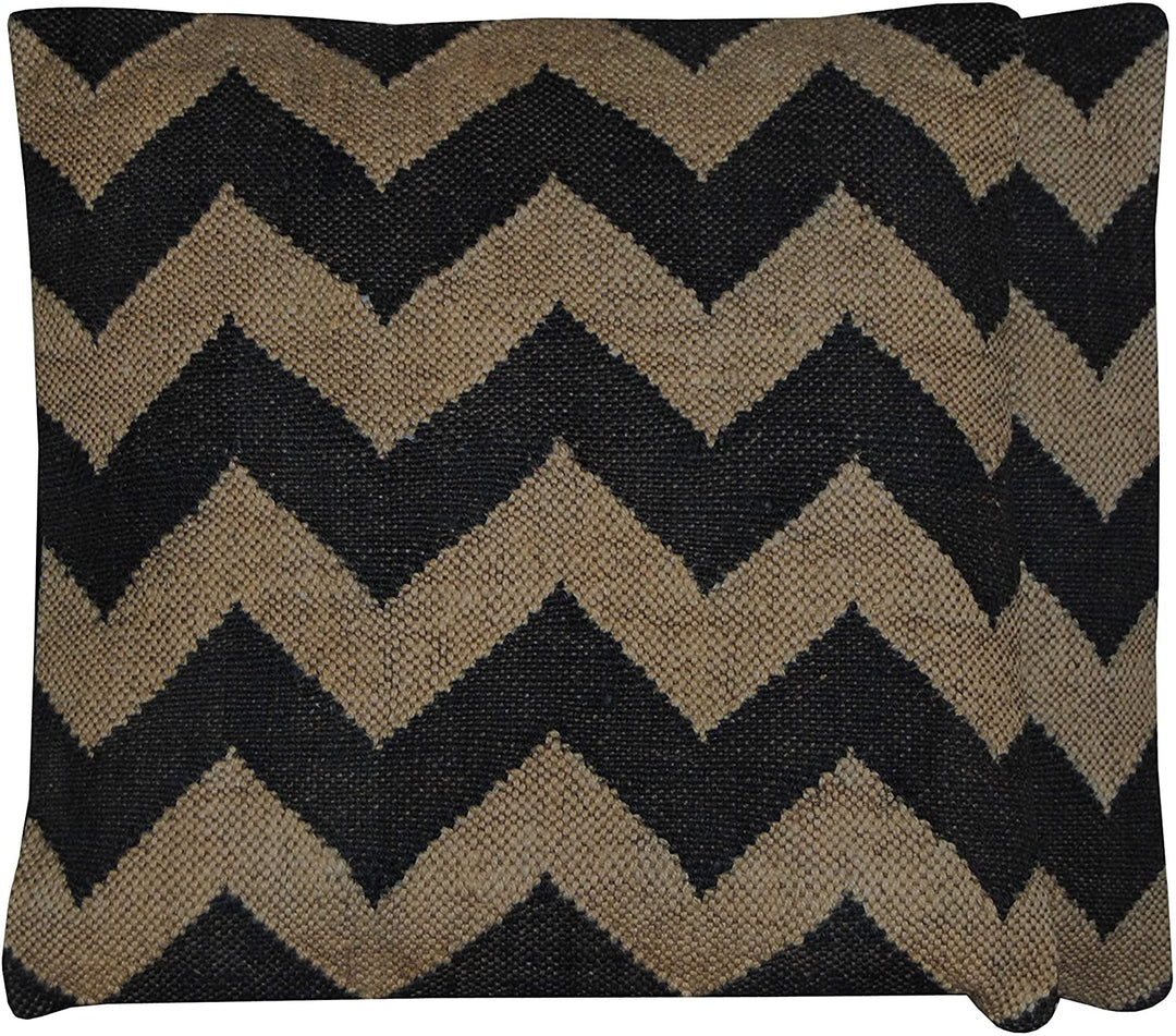 Handmade Pillows (Set Two) Beige Black Geometric Cabin Lodge
