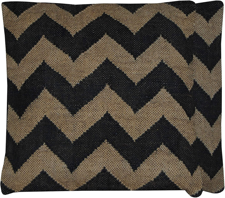 Handmade Pillows (Set Two) Beige Black Geometric Cabin Lodge