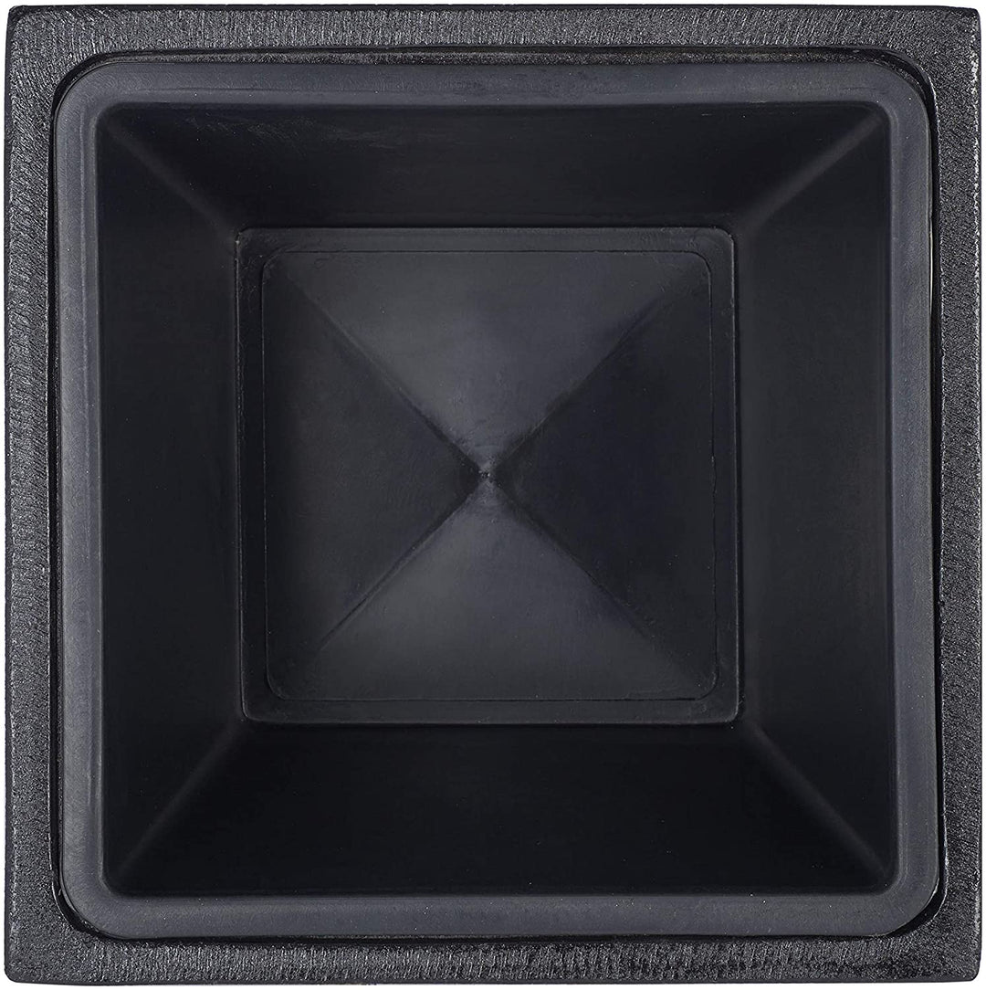 Outdoor Black Planter 12 9" W X L H Modern Contemporary Rectangular Concrete - Diamond Home USA