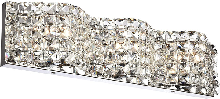 Tate Collection Wall Sconce D20 6 H4 7 Lt 3 Chrome Finish Modern Contemporary Iron Stainless Steel - Diamond Home USA