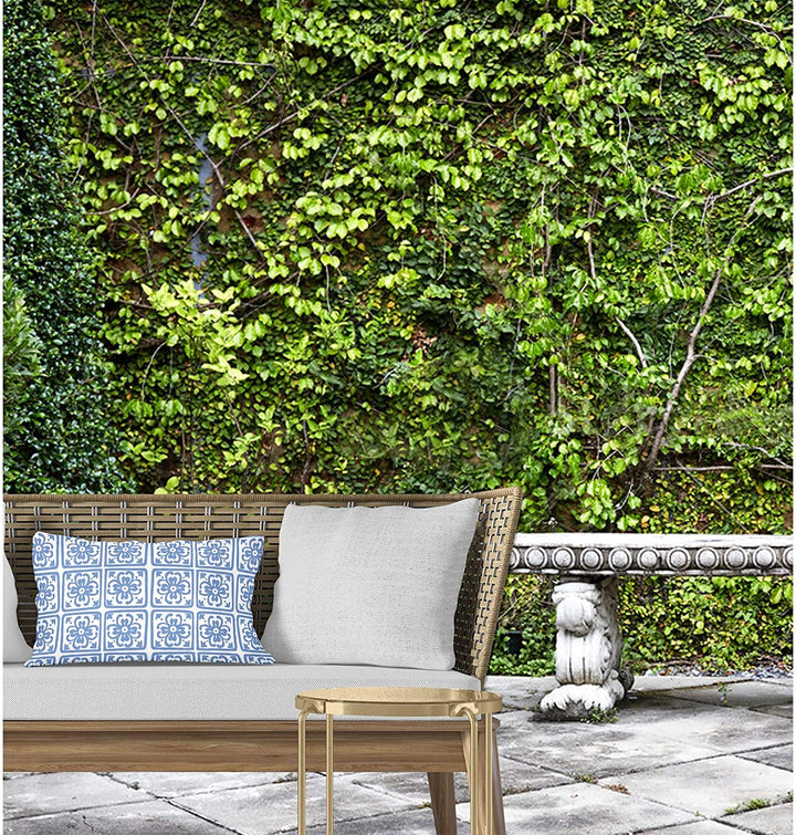 Indoor|Outdoor Lumbar Pillow by Designs 20x14 Blue Geometric Modern Contemporary Polyester Removable Cover