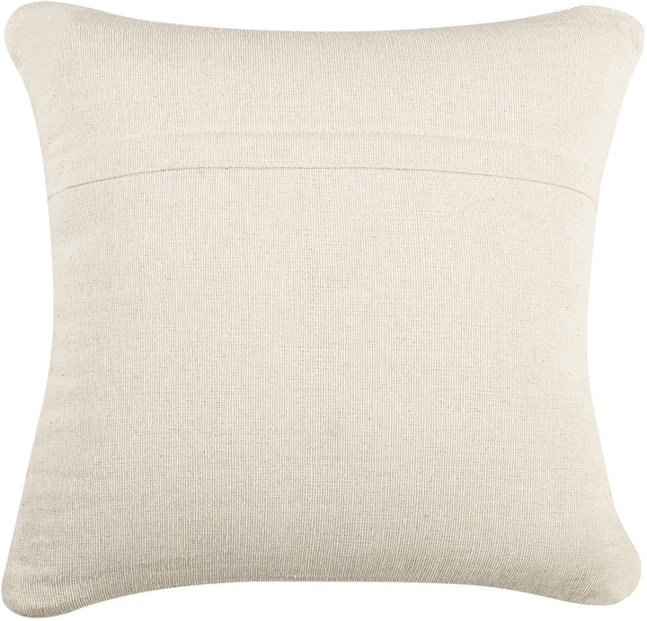 20 inch Woven Plaid Decorative Pillow Red Geometric Modern Contemporary Wool Single - Diamond Home USA