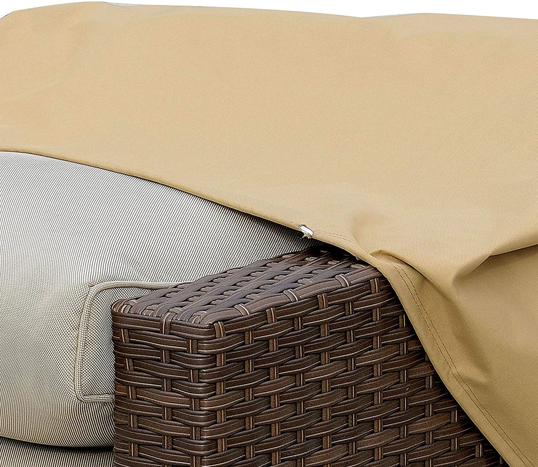 MISC Transitional Brown Small Chair Dust Cover Tan Fabric Polyester Uv Resistant Waterproof