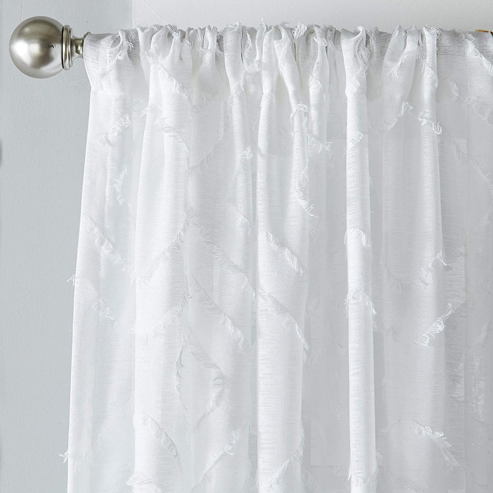 Skl Home Edge 63 inch Panel White Solid Glam Polyester - Diamond Home USA