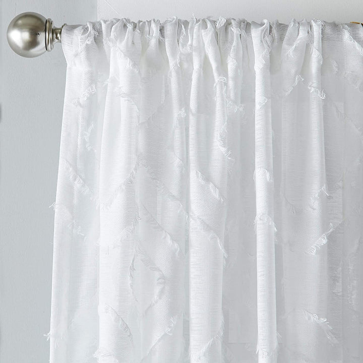 Skl Home Edge 63 inch Panel White Solid Glam Polyester - Diamond Home USA