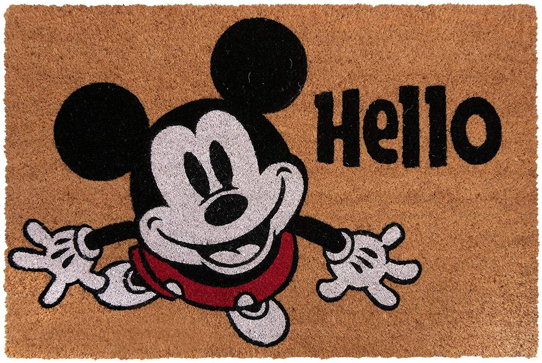 Mickey Coir Home/Hello 2 Pack Area Rug (1'16" X 2'8") 1'6" 2'8" Color Novelty Kids Tween Rectangle Latex Free - Diamond Home USA
