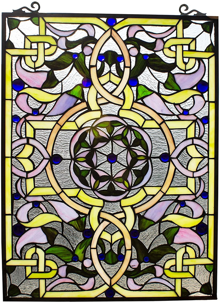 Victorian Stained Glass Window Panel Suncatcher Color Casual