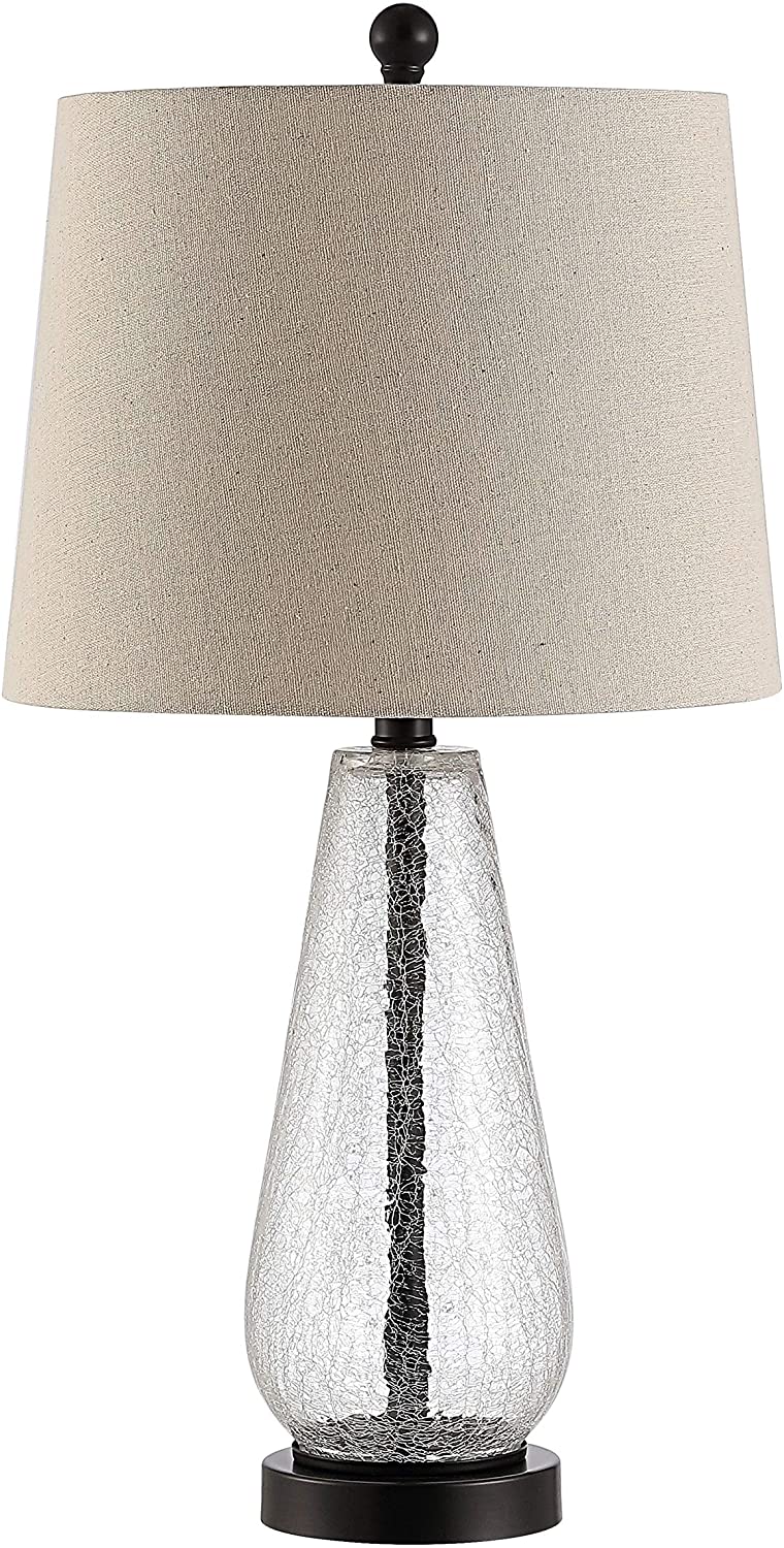 Lighting 25 5 inch Glass Table Lamp 13" X 25 5" Clear Modern Contemporary Traditional Black Bulbs Included - Diamond Home USA