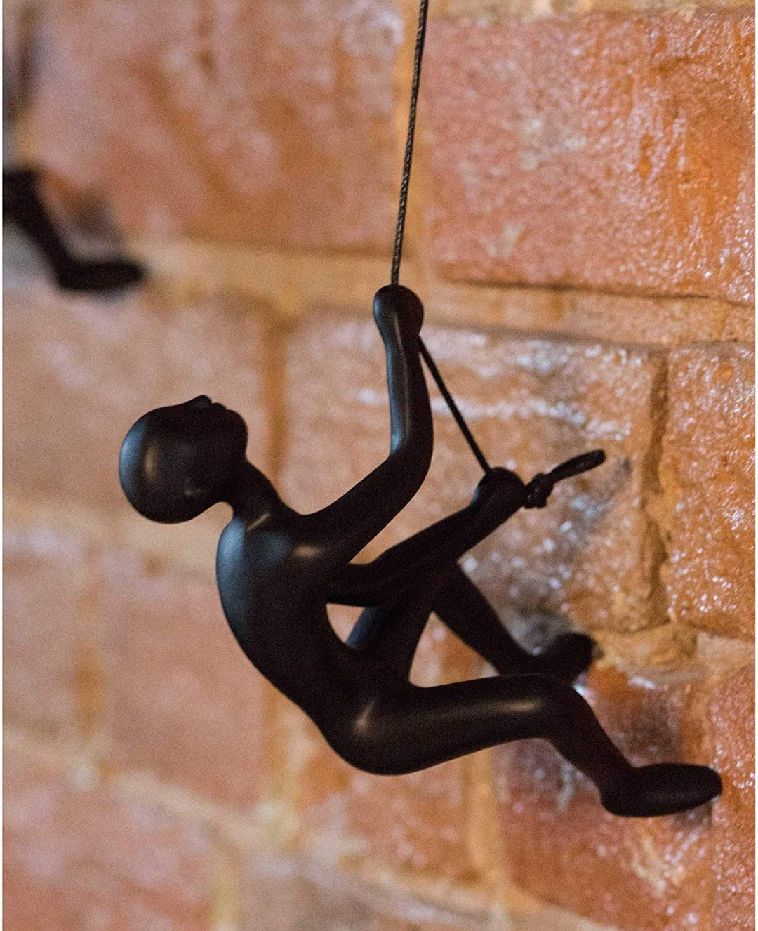 6" X 3" Resin Black 2 Pack Climbing Man Modern Contemporary - Diamond Home USA
