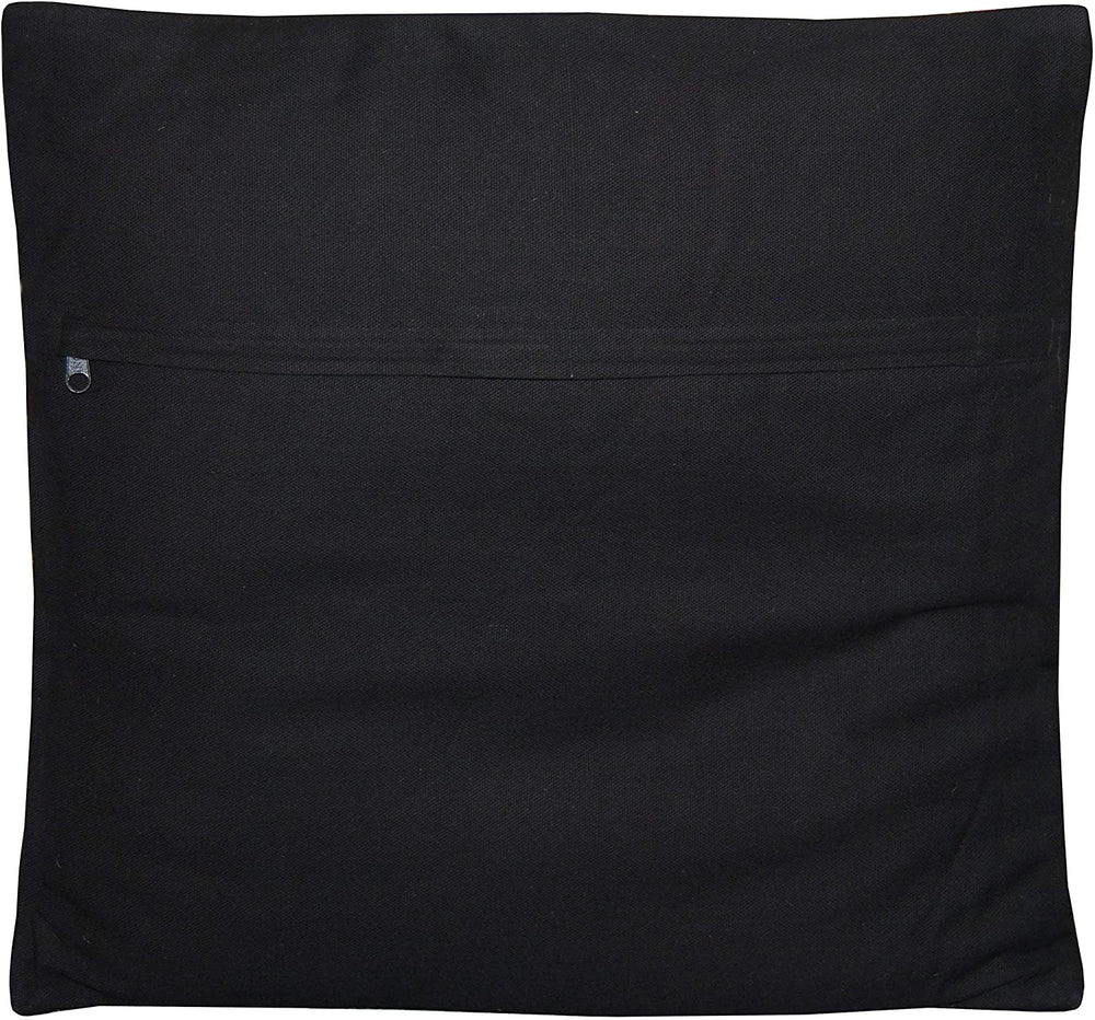 Handmade Pillows (Set Two) Beige Black Geometric Cabin Lodge Jute Wool Two - Diamond Home USA