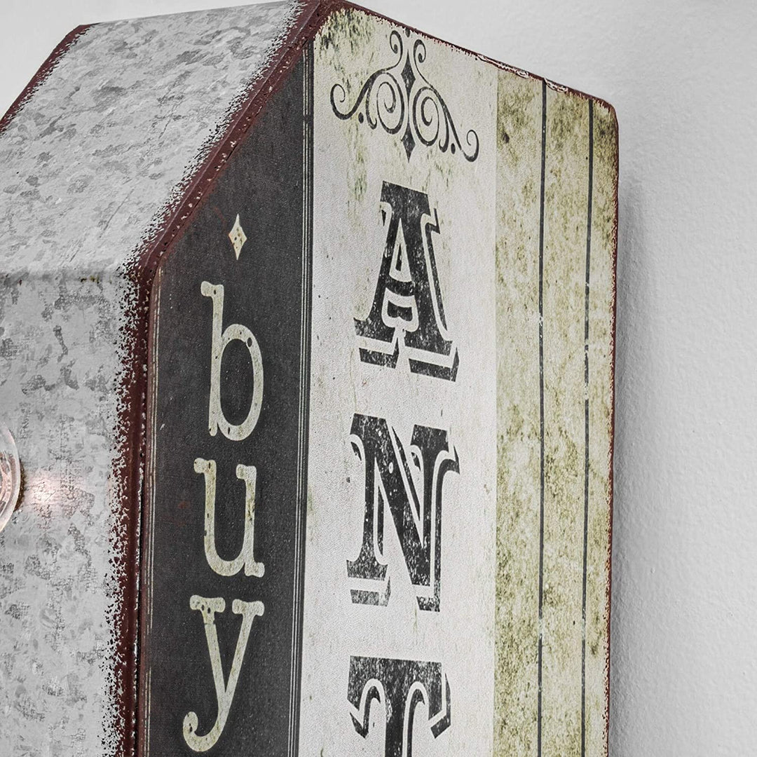 Antiques Buy Trade Sell Double Sided Off Wall Led Marquee Light Up Arrow Sign Bar Garage Man Cave N/ Black Modern Contemporary Metal - Diamond Home USA