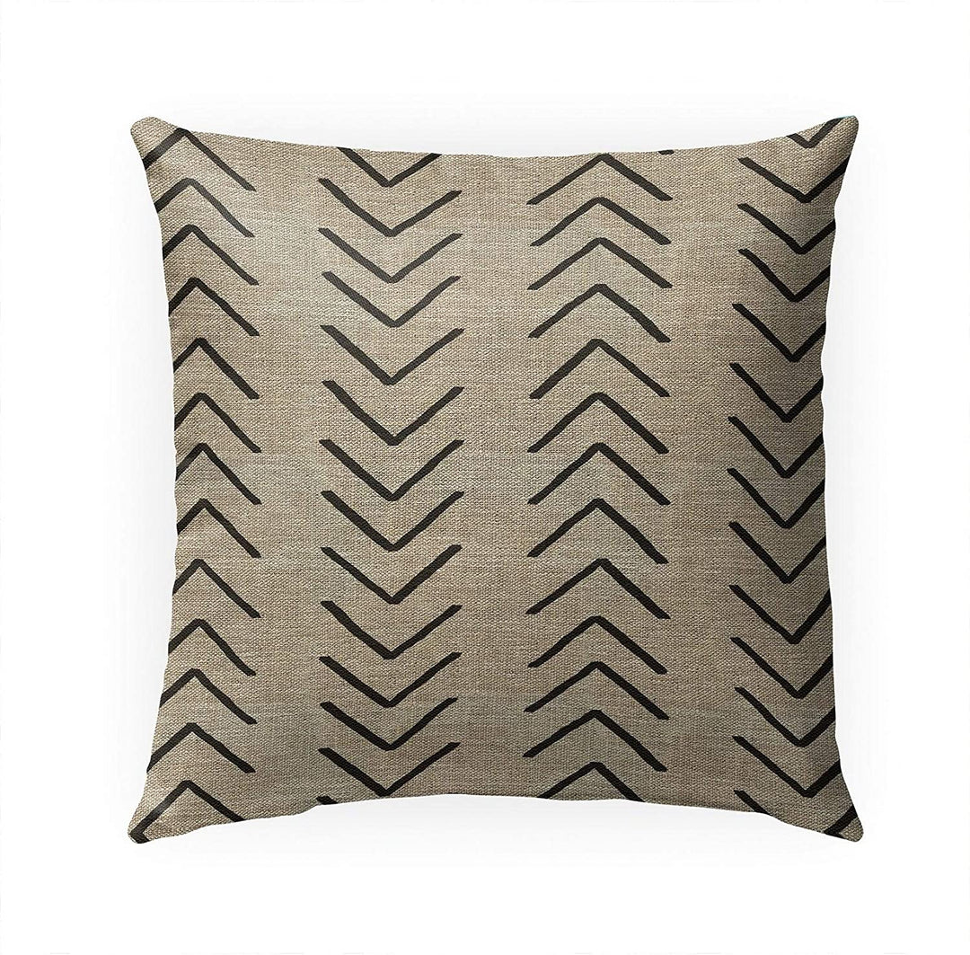Mudcloth Indoor|Outdoor Pillow by Marina N/ 18x18 Geometric Southwestern Polyester Removable Cover