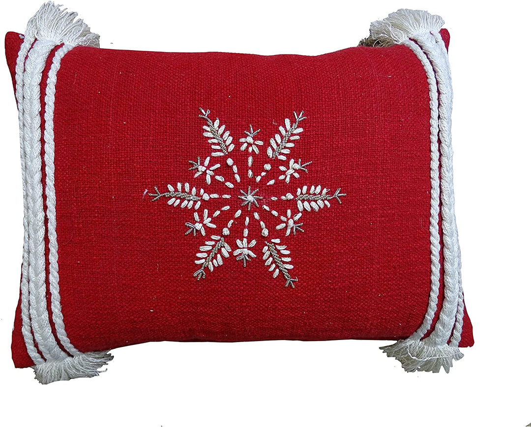 Home 14" X 20" Christmas Throw Pillow Sofa Color Embroidered