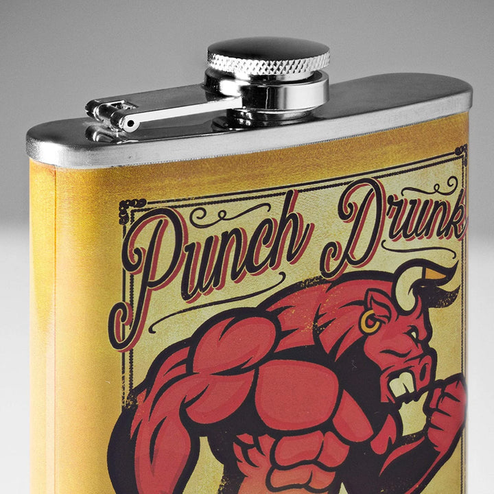 Punch Whiskey Stainless Steel 8 Oz Flask Color