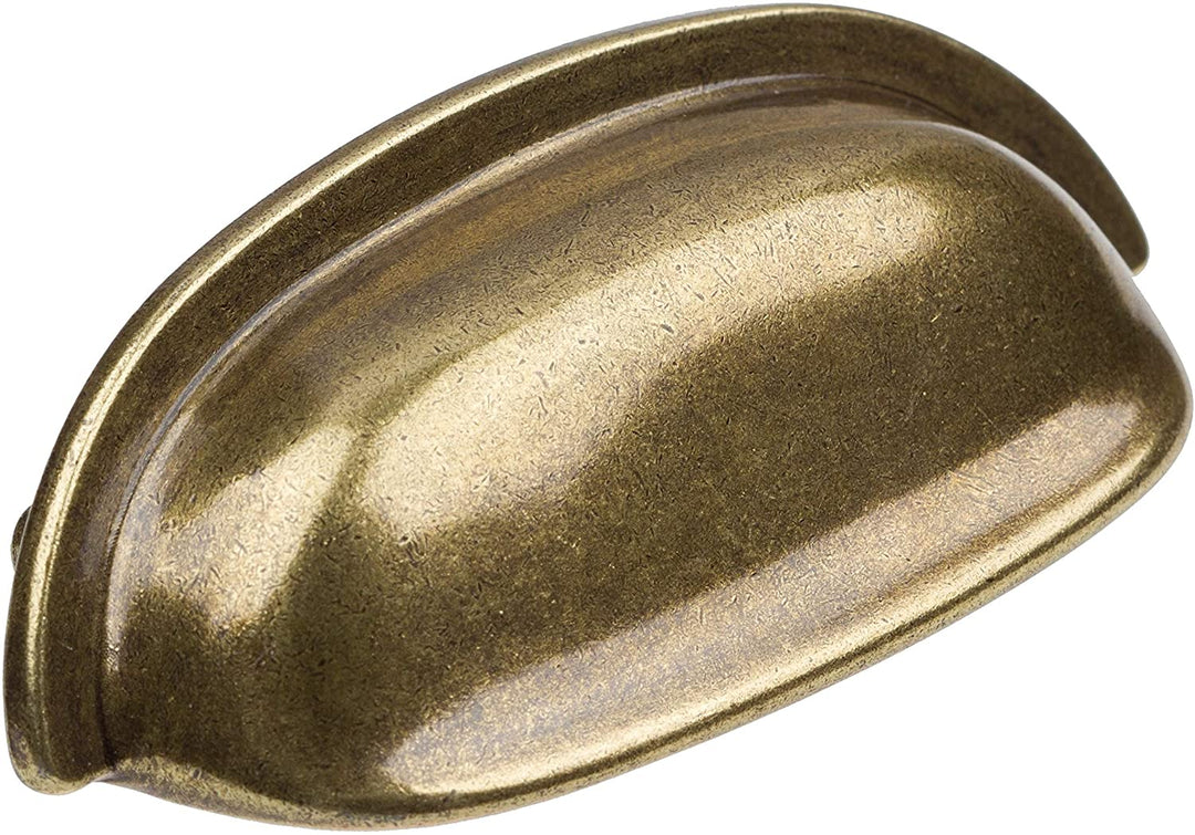 5 Pack 2 1/2 Center Antique Brass Classic Cabinet Bin