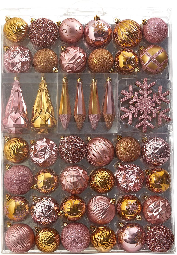 Holiday Shatterproof 52 Count Christmas Ornament Box 80mm