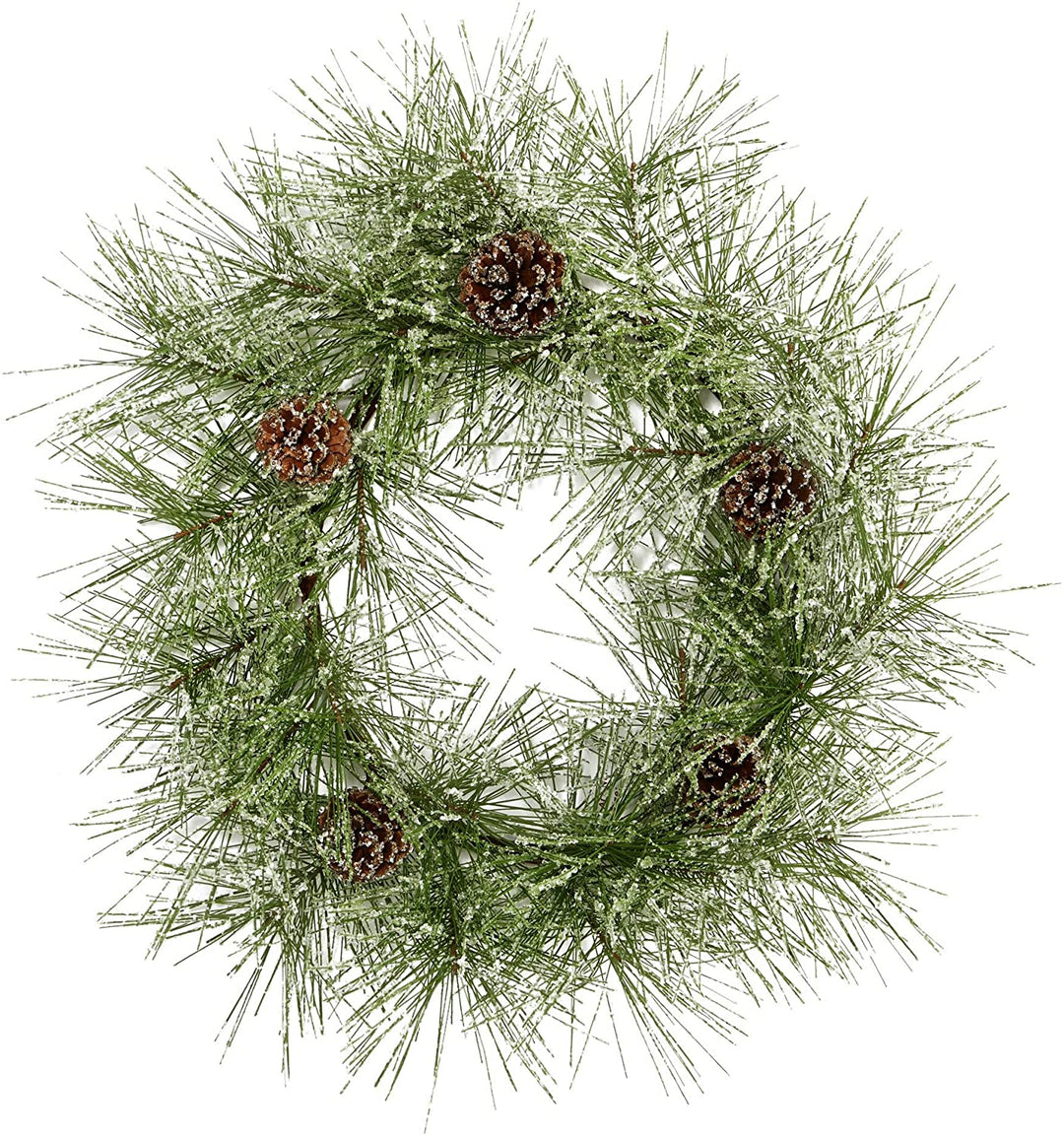 24" Iced Pine Wreath