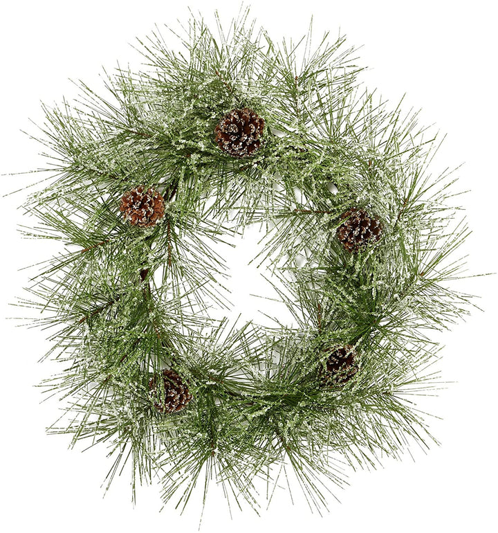 24" Iced Pine Wreath