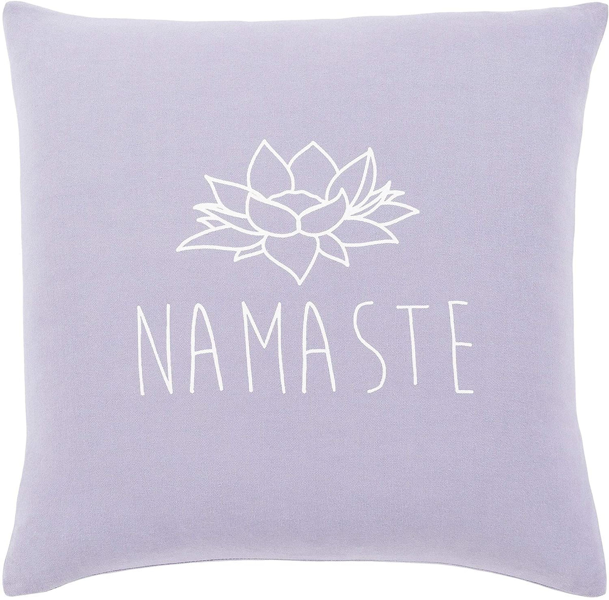 Blessed Lavender Namaste Poly Fill Throw Pillow (20" X
