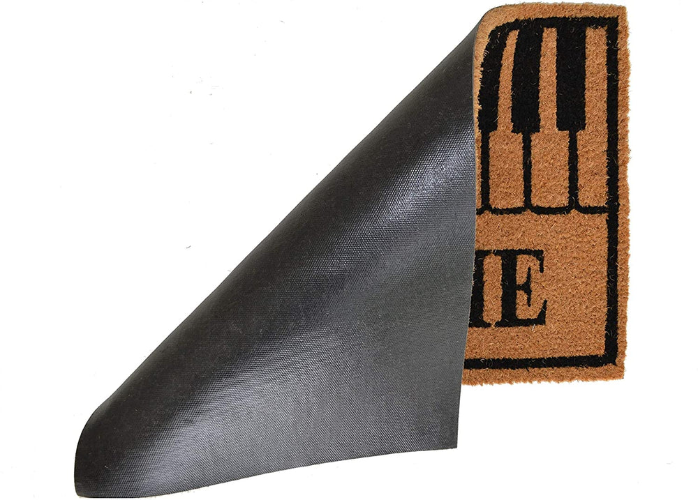 Piano Keys Welcome Outdoor Doormat Color Rectangle Coir All Weather - Diamond Home USA