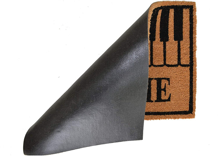 Piano Keys Welcome Outdoor Doormat Color Rectangle Coir All Weather - Diamond Home USA