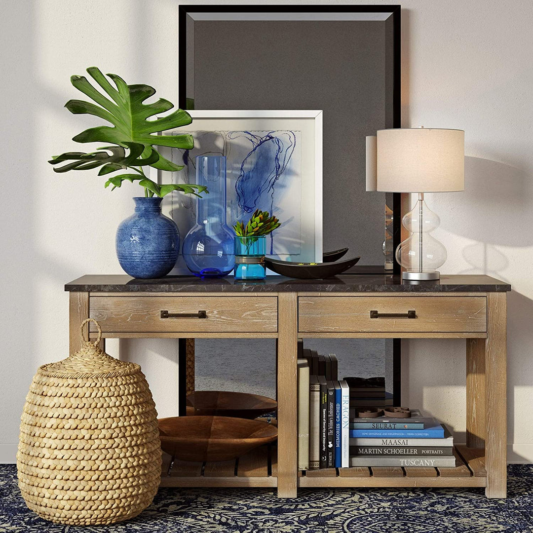 Glass Double Table Lamp Clear Farmhouse Glam - Diamond Home USA