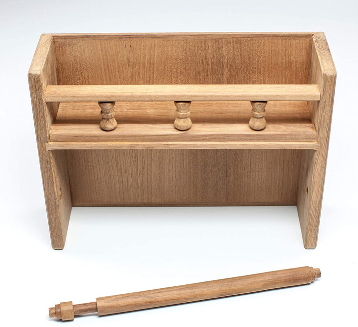 MISC Teak Spice Rack Paper Towel Holder 13 1/16" W X 10" H 3 3/4" D Brown Wood