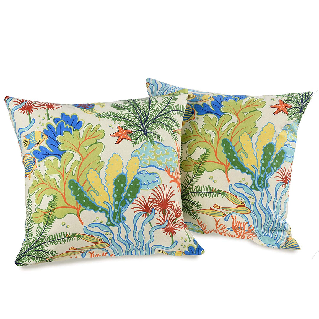 oastal Throw Pillow Ocean Themed Sea Animals Sofa ushion