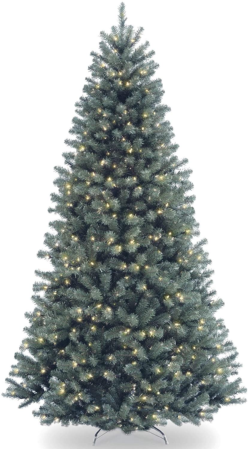 7 Ft North Blue Spruce Tree Clear Lights