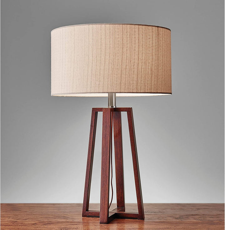 24 inch Walnut Table Lamp Mid Century Modern