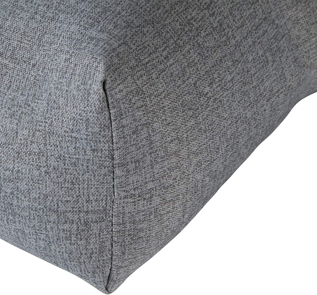 MISC Gray 18 inch X 51 inch Outdoor Bench Cushion Grey Solid Casual Transitional Polyester Fade Resistant Water