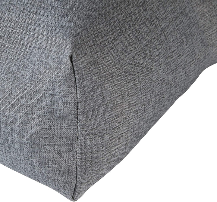 MISC Gray 18 inch X 51 inch Outdoor Bench Cushion Grey Solid Casual Transitional Polyester Fade Resistant Water