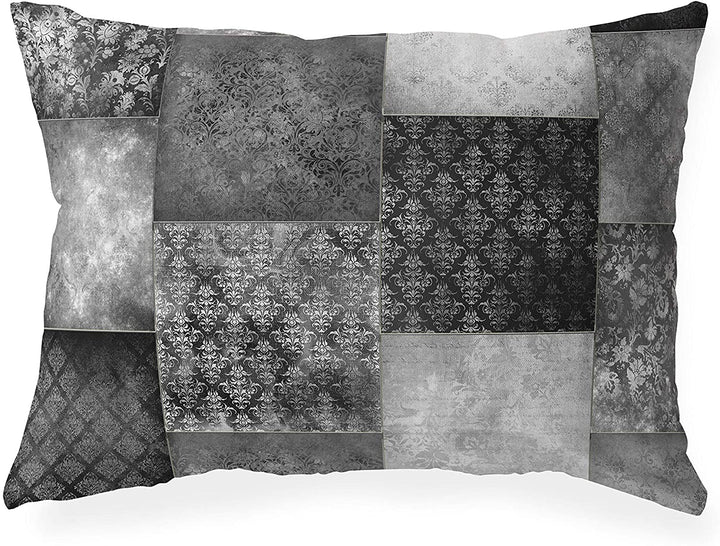Eclectic Bohemian Patchwork Dark Grey Indoor|Outdoor
