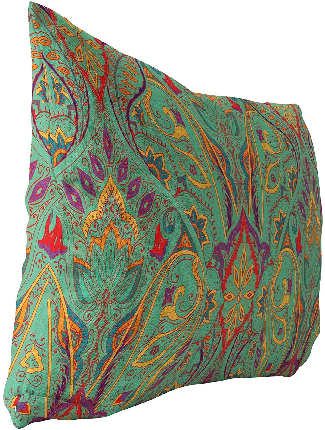 MISC Aqua Indoor|Outdoor Lumbar Pillow by Designs 20x14 Blue Geometric Traditional Polyester Removable Cover