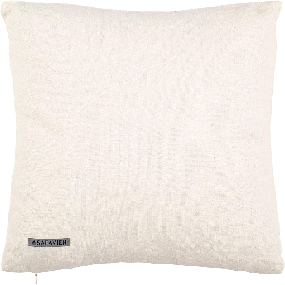Borders 18 inch White Decorative Pillows (Set 2) Geometric Stripe Modern Contemporary Cotton Polyester Two - Diamond Home USA