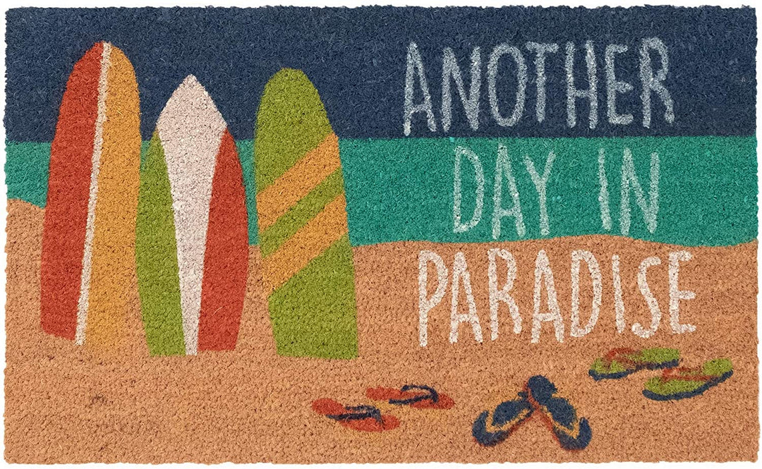 Beach Paradise Outdoor Mat Nautical 18"x30" Blue Novelty