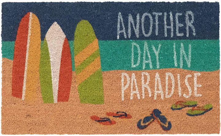 Beach Paradise Outdoor Mat Nautical 18"x30" Blue Novelty