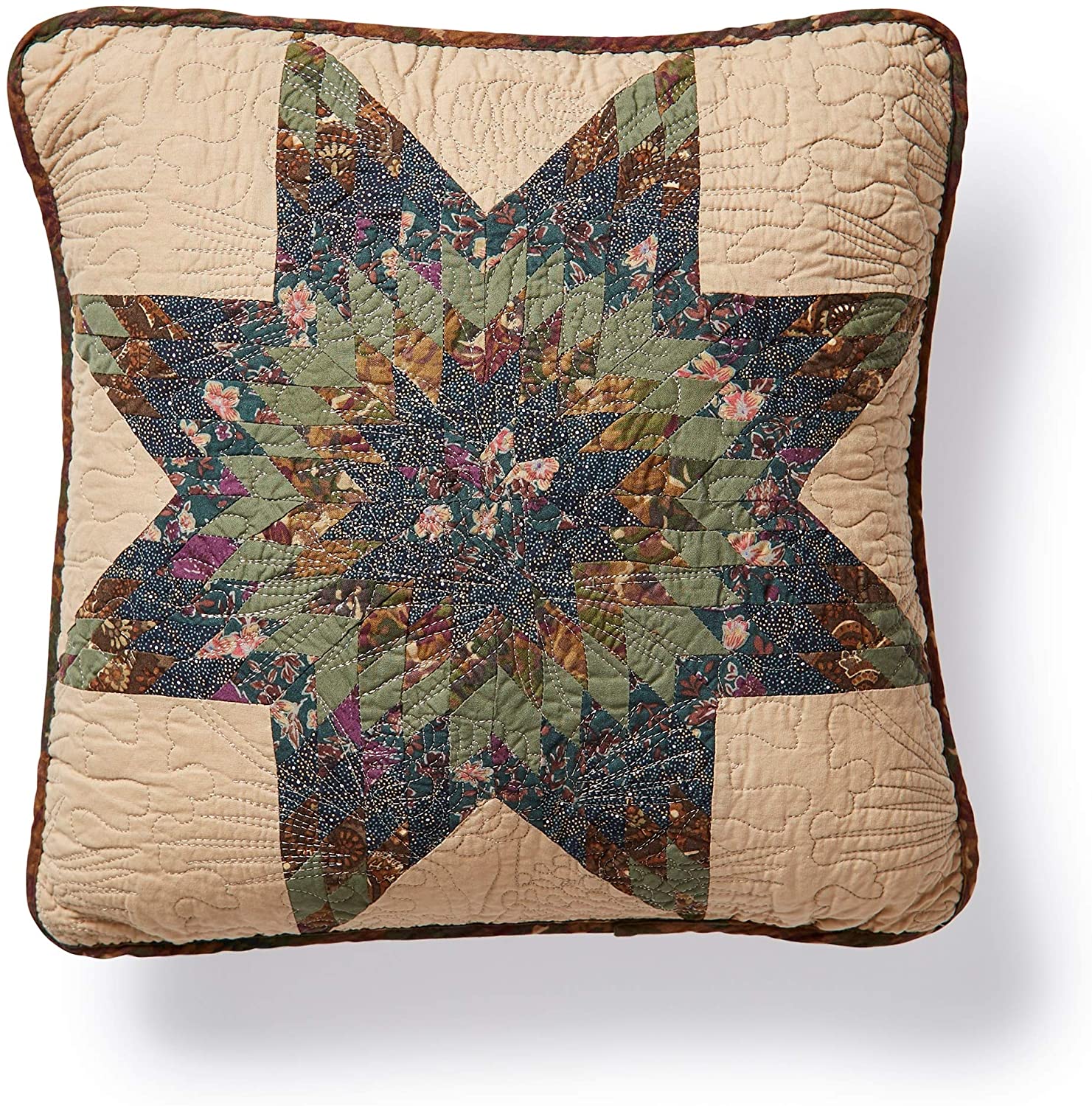 Forest Star Square Decorative Pillow Color Patchwork