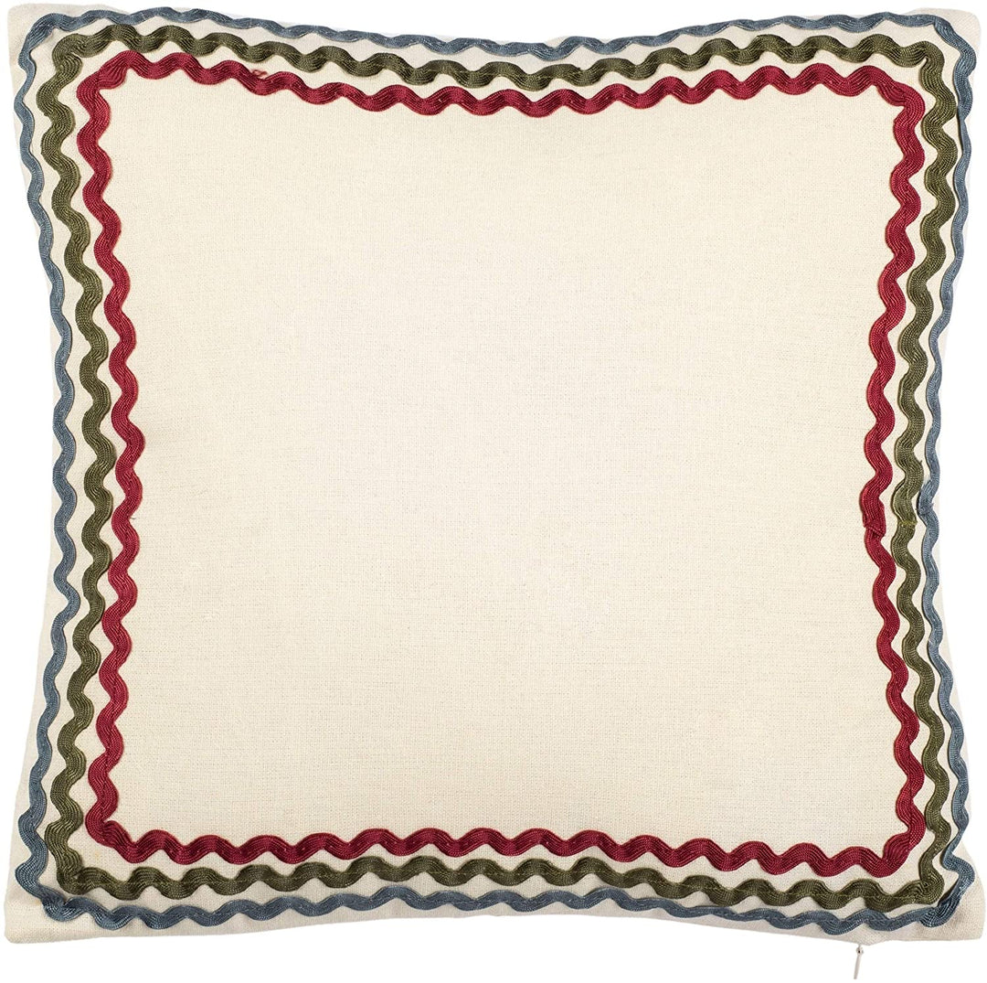 Borders 18 inch White Decorative Pillows (et 2) Geometric