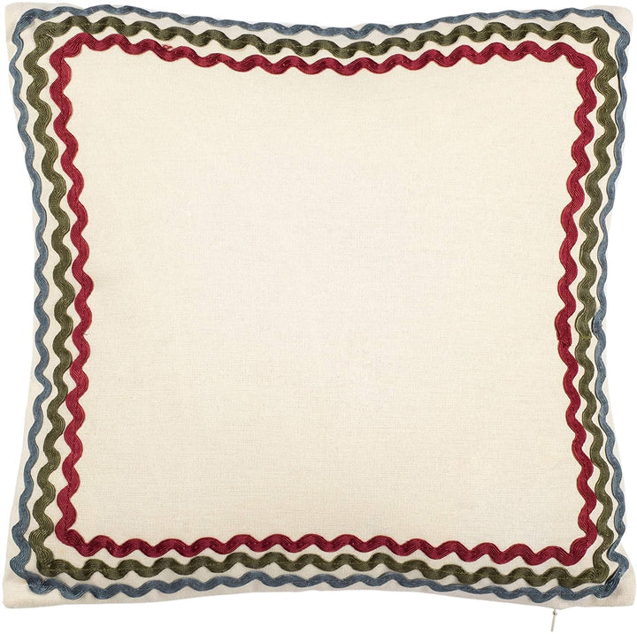 Borders 18 inch White Decorative Pillows (et 2) Geometric