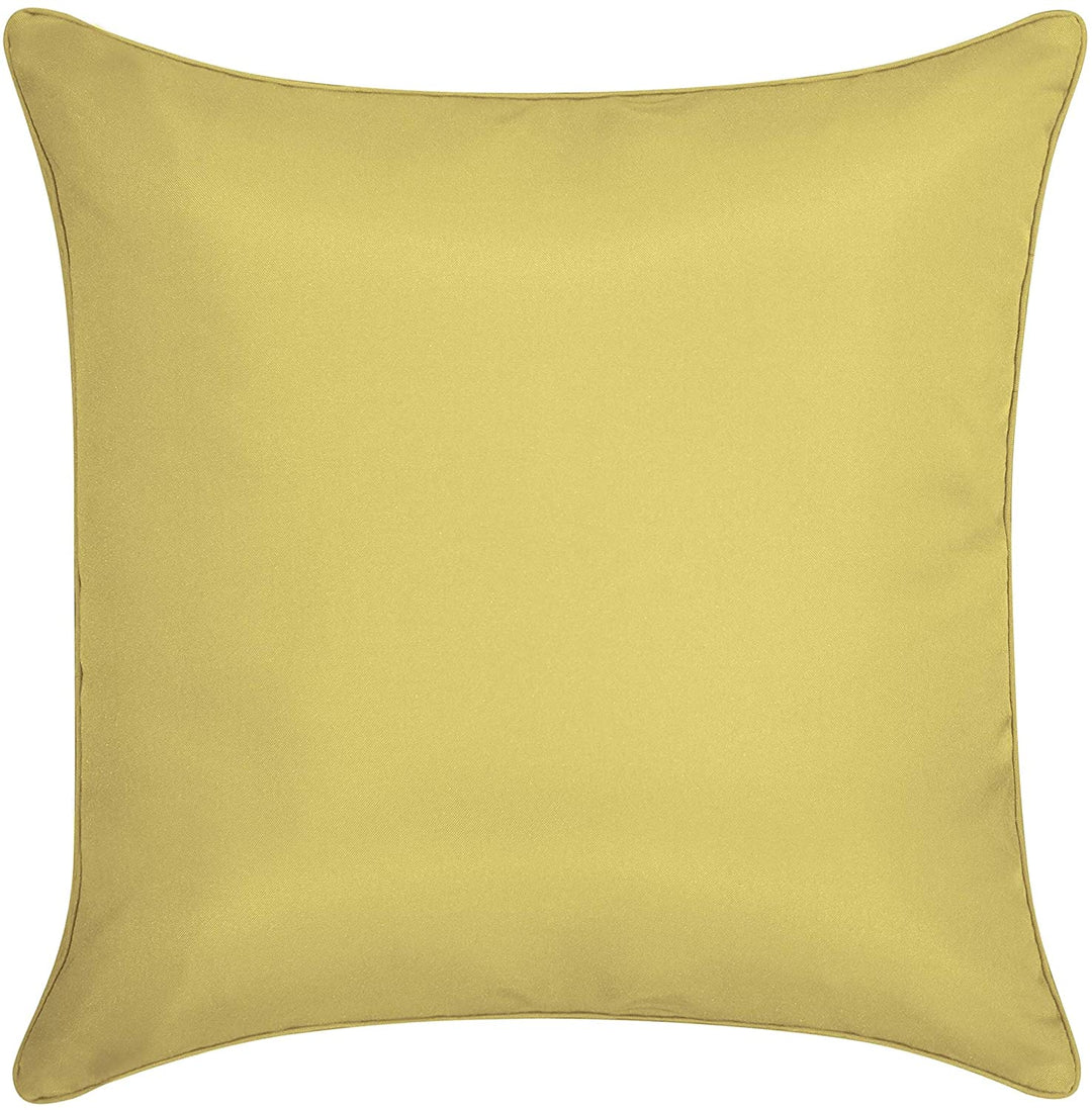 Modern Links Applique Indoor Outdoor Decorative Pillow Yellow Geometric Contemporary Polyester - Diamond Home USA