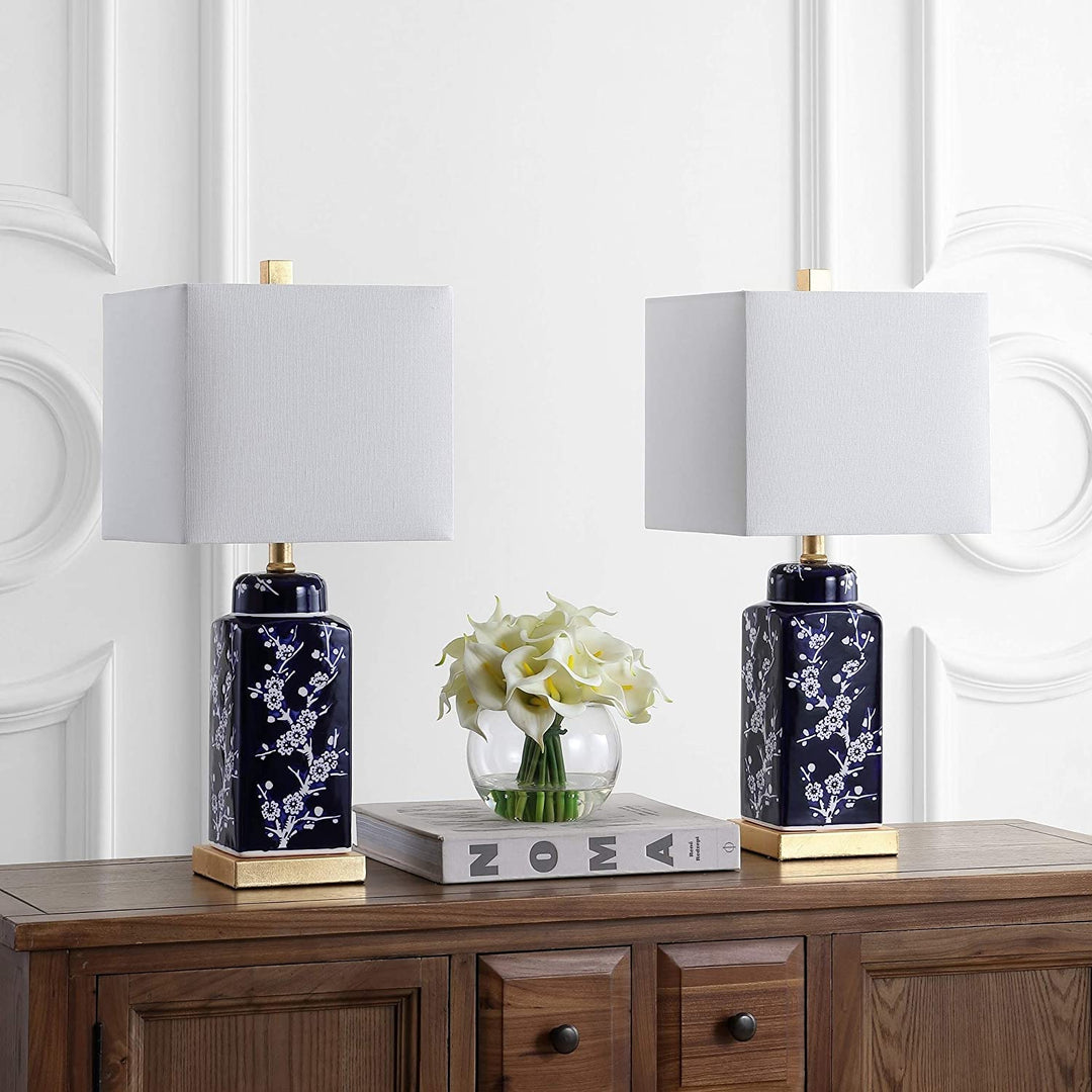 Lighting 22" Pilar Led Table Lamp (Set 2) Blue White