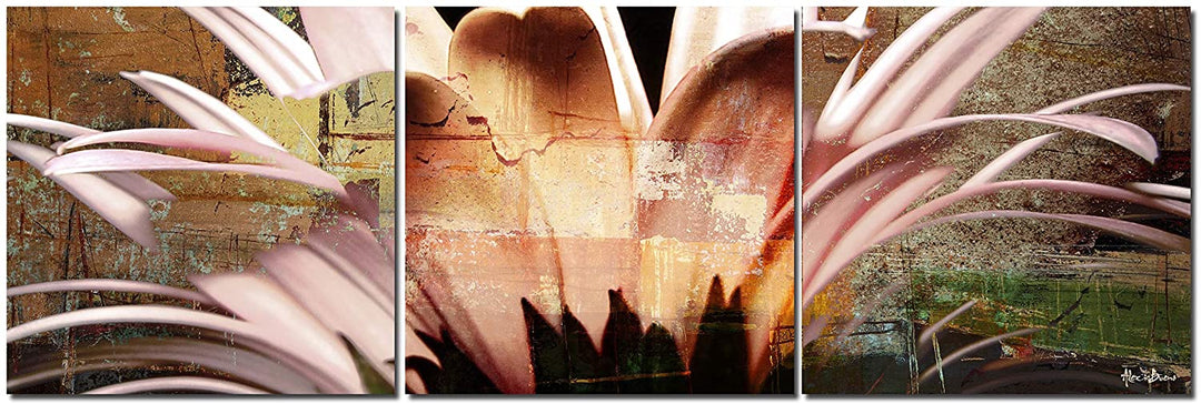 Oversized Abstract Canvas Wall Art (3 Piece) Modern Contemporary Rectangle - Diamond Home USA