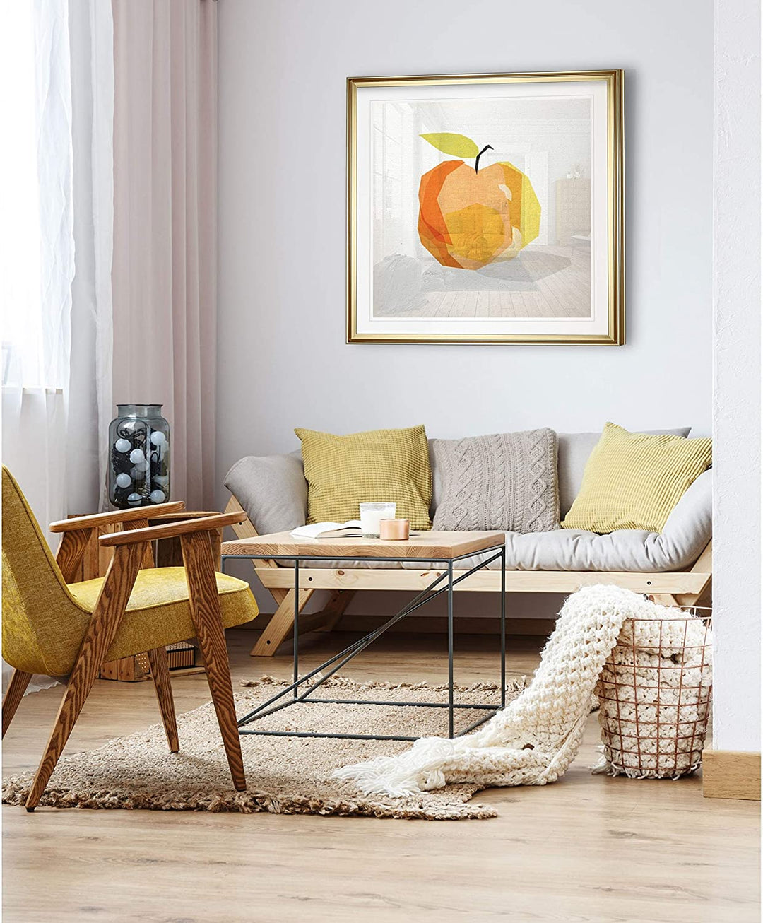 Glimmer Sun Framed Casual Modern Contemporary Traditional Square Handmade Includes Hardware - Diamond Home USA